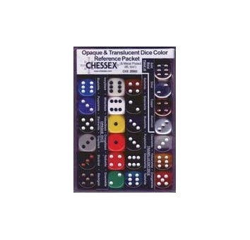 Кубики Chessex: набор из 24 кубиков D6 разных цветов