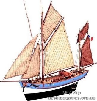 Модель деревянного парусника для склеивания MARIE JEANNE