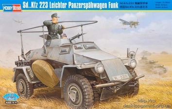 Пластиковая модель бронеавтомобиля Sd.Kfz.223 Leichter Panzerspahwagen Funk