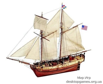 Модель деревянного корабля для склеивания INDEPENDENCE