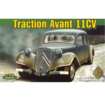 Staff Car Traction 11CV Французский легковой автомобиль.
