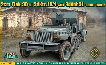 2cm Flak 30 sfl SdKfz.10/4 with SdAnh51 ammo trailer