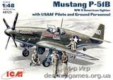 ICM48125 P-51B WWII USAF fighter + Pilots and Technics