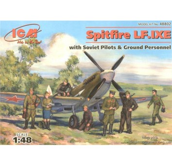 ICM48802 Spitfire LF.IXE with Soviet pilots & ground personnel