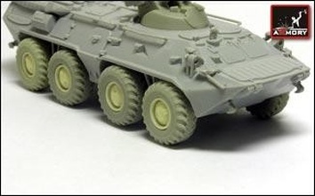 BTR-80A wheels with tires mod. KI-126 (for Trumpeter kit)