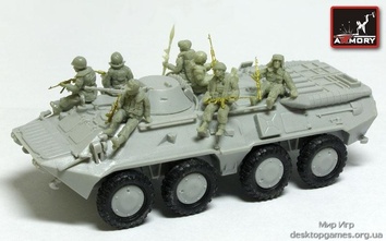 Soviet-Russian APC riders (modern) 7 figures with PE weapons