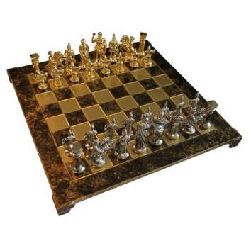 Шахматы "Manopoulos", "Греко-римские",  латунь, в деревянном футляре