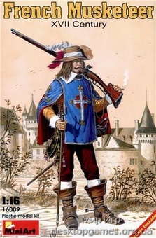 French musketeer, XVII century
