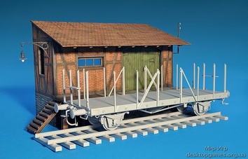 Модель миниатюра товарного склада - фото 2