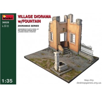 MA36028 Village diorama with fontaine