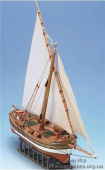 Масштабная деревянная модель корабля Леудо Бреганте мини (Leudo Bregante Med mini)