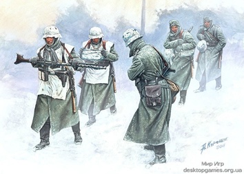 Холодный ветер' Немецкая пехота, зима