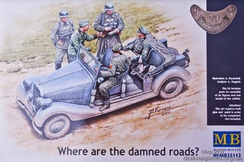 Where are the damned roads? (Немецкий автомобиль тип 170V и 5 фигурок немецких солдат) - фото 2