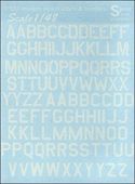 PRS48-003 USAF modern stencil letters & numbers, white color