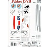 Декаль для истребителя Fokker D VII Part 2, 3 sheets