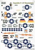Декаль для истребителя Republic P-47 Thunderbolt Part 1