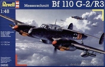 Сборная масштабная модель самолета Мессершмитт Bf 110G-2/R3