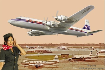 Самолет DC-7C Японские авиалинии