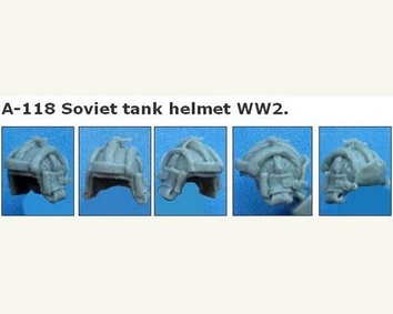 Пластиковые фигурки - набор:советских шлемов танкистов WWII