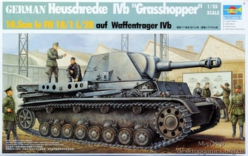 Немецкий танк Grasshopper " 10.5cm le FH 18/1 L/28 auf  Waffentrager IVb"