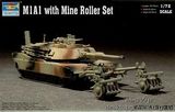 Танк M1A1 Abrams с катковым тралом