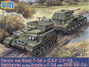 Тягач на базе Т-34 с САУ СУ-76