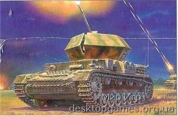 ZVE3569 T-IV WWII German anti-aircraft tank