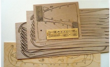 Деревянная модель корабля викингов (NAVE VICHINGA) - фото 3