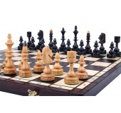 Шахматы INDIAN с вставкой, коричневые