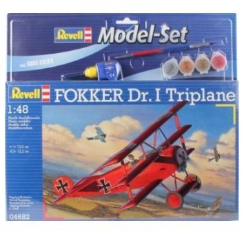 Model Set Истребитель (1917г., Германия) Fokker DR.I; 1:48