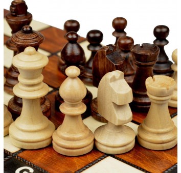 Шахматы магнитные большие, махагон - фото 3